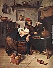 Jan Steen Canvas Paintings - The Drinker